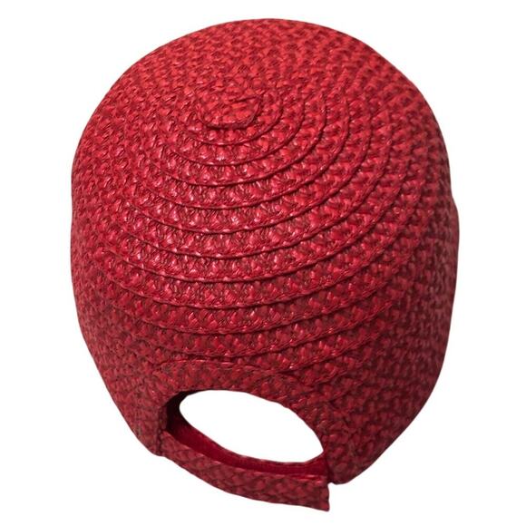 Eric Javits Mondo Woven Squishee Cap, red, resort, vacation, sporty, statement - Picture 4 of 8